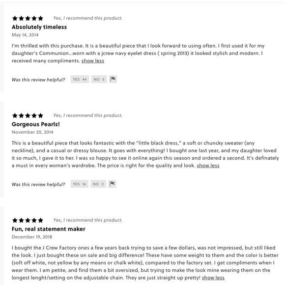 JCREW PEARL TWISTED HAMMOCK NECKLACE NWT - Picture 10 of 10